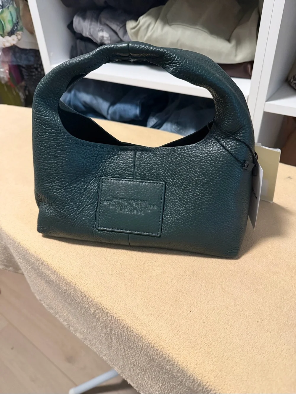 Marc Jacobs Dark Teal The Sackbag Small Leather Messenger
